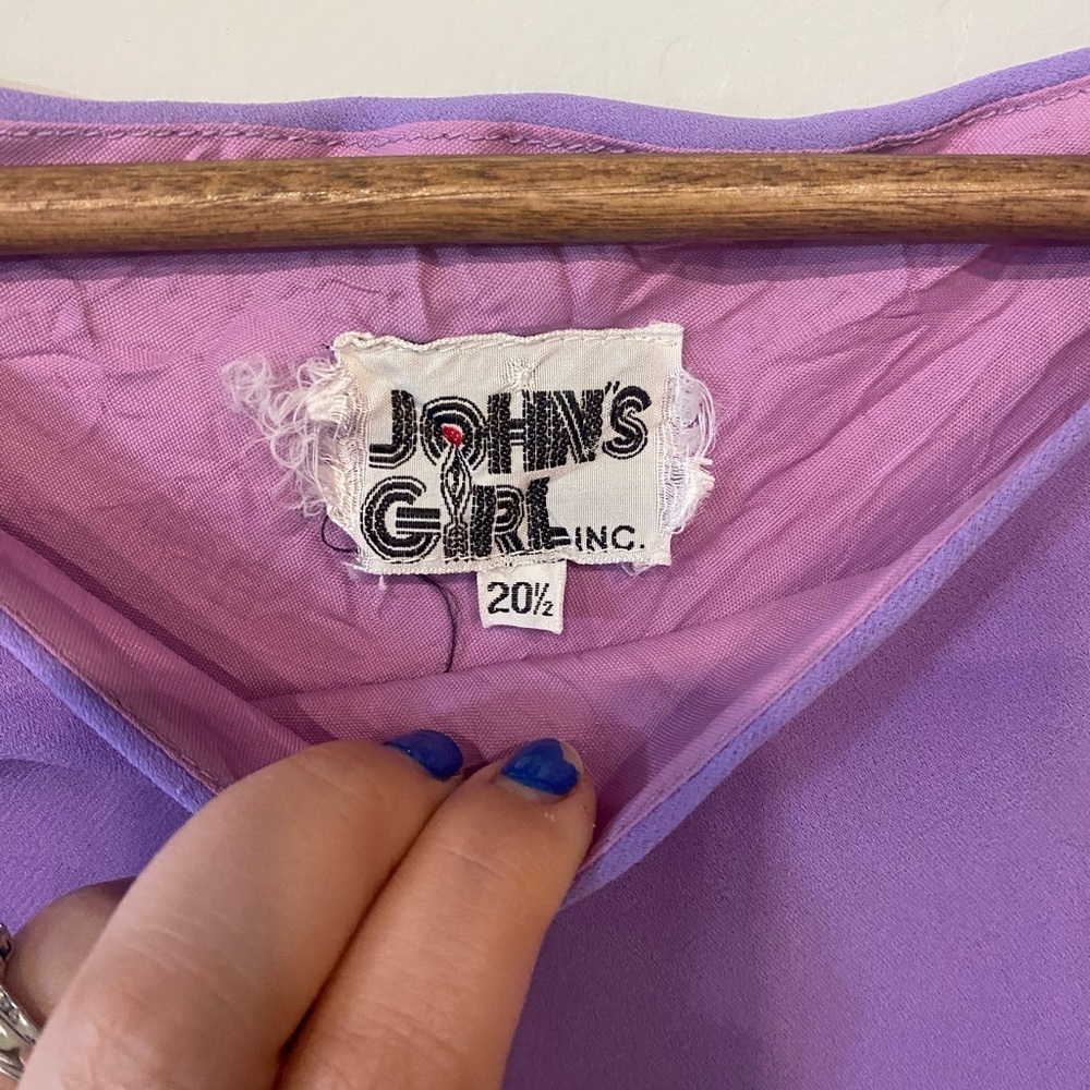 John’s Girl - Purple Tired ruffle midi dress - Picture 5 of 11
